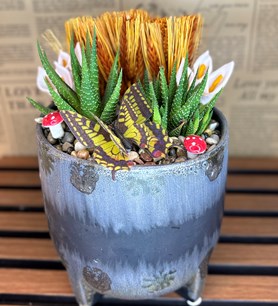 Seramik obje, burhaniye çiçek , hediye