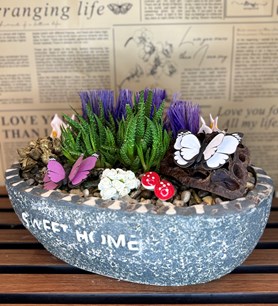 Teraryum, seramik obje, burhaniye çiçekçi ,gonca  çiçekçi